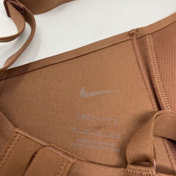 Nike Alate Minimalist Low Support Brown Padded Sports Bra Size Medium Cup C-E - Picture 8 of 8